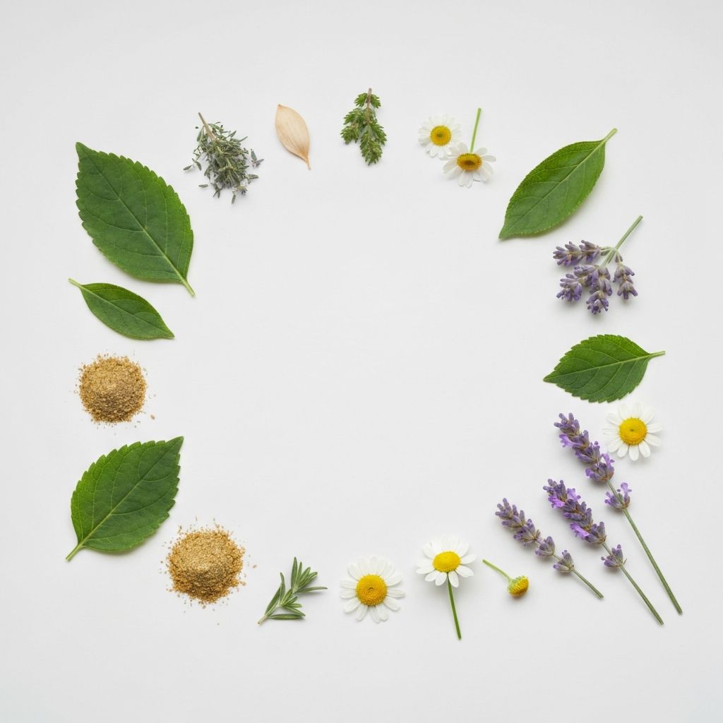 Natural skincare ingredients and botanicals